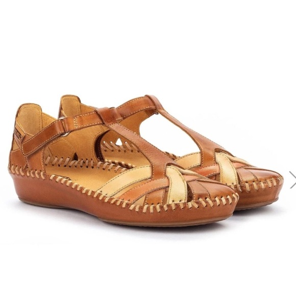Pikolinos Sandals Womens 40 P. Vallarta T Straps Brown Leather Casual Brandy - Picture 8 of 8